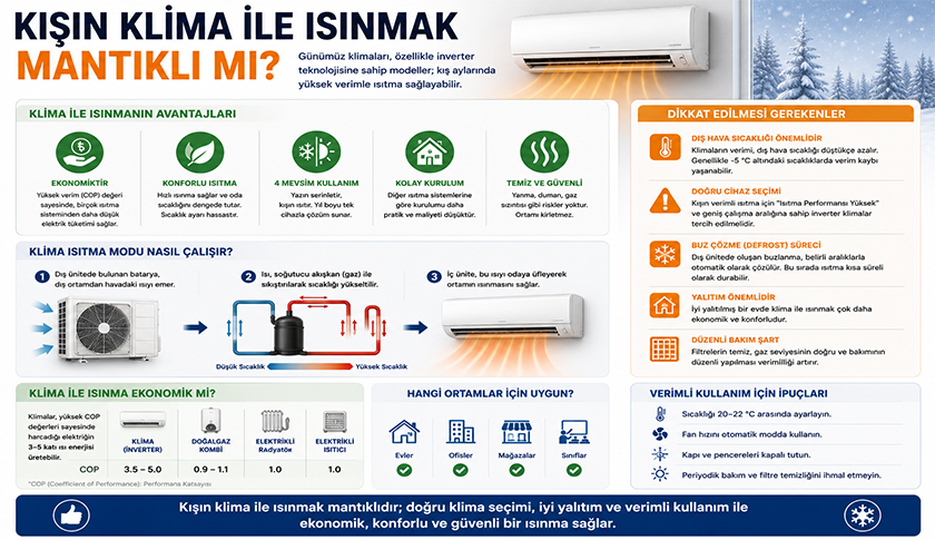 Kışın Klima ile Isınmak Mantıklı mı?
